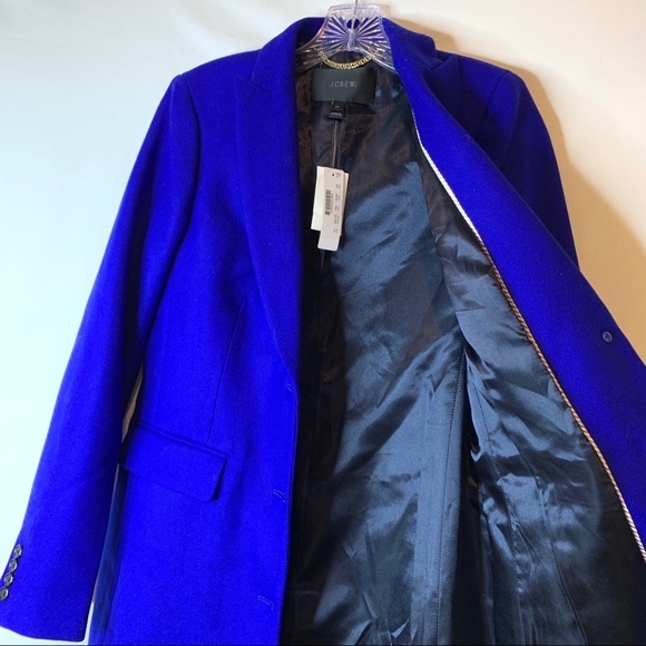 NWT J. Crew blue wool Parke topcoat coat 2 2T XS - Picture 5 of 7